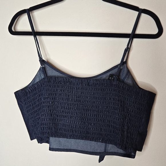 BUFFALO DAVID BITTON Audrey Front Knot Dark Denim Tank Top - Picture 8 of 11